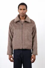 Antioch Açık Kahve Yumuşak Dokulu Erkek Mont