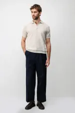 T-shirt en maille texturée haut de gamme Antioch Stone pour homme