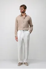 Antioch Vizon 100% Keten Relax Fit Erkek Gömlek