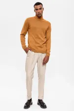 Antioch Tütün Tam Boğazlı Erkek Triko