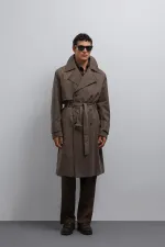 Trench-coat Antioch marron clair coupe décontractée pour homme