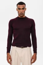 Pull en maille à col demi-col Antioch Plum pour homme
