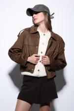 Antioch Taba Süet Görünümlü Bomber Kadın Mont