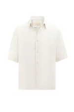 Chemise homme Antioch blanche 100 % lin coupe décontractée