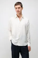 Antioch Ekru Teknik Regular Fit Erkek Gömlek