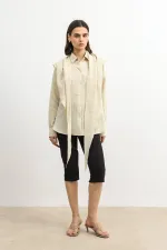 Antioch Bej Mendil Detaylı Kadın Gömlek