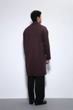 Antioch Coffee Oversize Double-Breasted Men's Coat