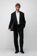 Veste blazer Antioch noire coupe décontractée pour homme