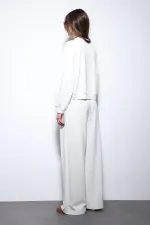 Antioch Ekru Geniş Paça Relaxed Kadın Takım