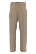 Pantalon ample taille haute beige foncé Antioch pour homme