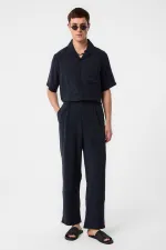 Antioch Siyah Modal Kumaş Erkek Gömlek