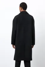 Antioch Black Wool Blend Oversize Men's Coat