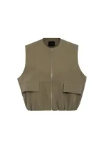 Antioch Haki Oversize Kadın Yelek