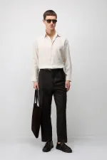 Antioch Beige Modal Blend Relax Fit Men's Shirt
