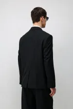 Costume rayé noir Antioch coupe décontractée pour homme