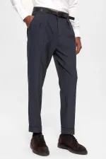 Antioch Indigo Belted Double Hem Trousers