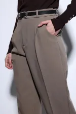 Antioch Light Khaki Women's Trousers with Darts