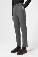 Antioch Antrasit Klasik Yüksek Bel Erkek Pantolon