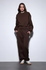 Antioch Kahve Oversize Kadın Eşofman Takım