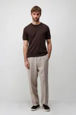 Antioch Kahve Comfort Slim Triko T-Shirt