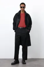 Manteau pour homme Antioch en fausse fourrure noire