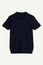 Antioch Lacivert Dokulu Polo Yaka Erkek T-Shirt