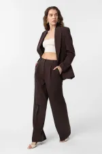 Antioch Coffee Pleated Women's Trousers