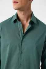 Chemise homme Antioch verte coupe slim