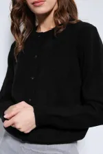 Gilet Antioch noir à texture douce