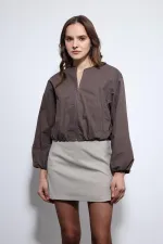 Veste bomber Antioch Bitter Coffee Crop pour femme