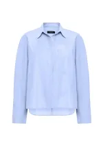 Antioch Mavi Kadın Basic Poplin Gömlek