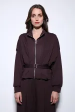 Ensemble pantalon large à ceinture Antioch Plum