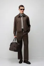 Veste zippée décontractée pour homme Antioch Coffee