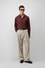 Antioch Bordo Teknik Regular Fit Erkek Gömlek