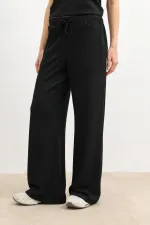 Antioch Siyah Dökümlü Kadın Eşofman Takım