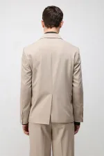 Veste blazer homme Antioch Stone à double boutonnage et coupe décontractée