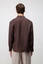 Antioch Coffee Crinkled Relax Fit Men's Shirt