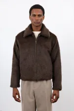 Antioch Kahve Yumuşak Dokulu Erkek Mont