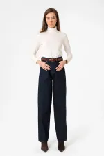 Antioch Dark Blue Women's High-Waisted Jeans