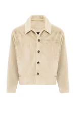 Antioch Beige Relax Fit Soft Textured Men's Jacket