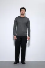 Pull basique pour homme Antioch Anthracite à texture douce