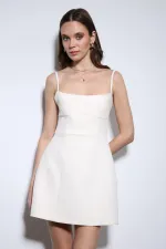 Robe à bretelles blanc cassé Antioch