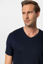 Antioch Navy Basic V-Neck Men's T-Shirt