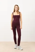 Leggings taille haute bordeaux Antioch