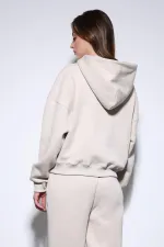 Antioch Taş Kapüşonlu Sweatshirt Kadın Eşofman Takım