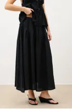 Jupe drapée noire Antioch pour femme