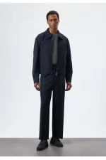 Antioch Navy Relax Fit Striped Men's Trousers