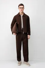 Veste texturée marron foncé Antioch pour homme