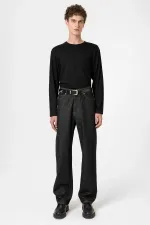 Antioch Black Men's Leather Belt