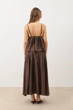 Jupe drapée pour femme Antioch Coffee